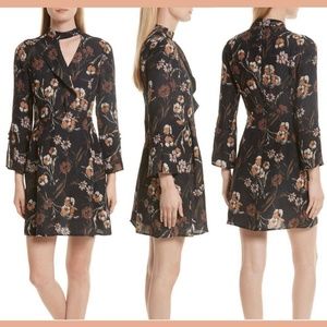 NEW‎ Derek Lam 10 Crosby Cascade Floral Silk Blend Dress [SZ 6 ]